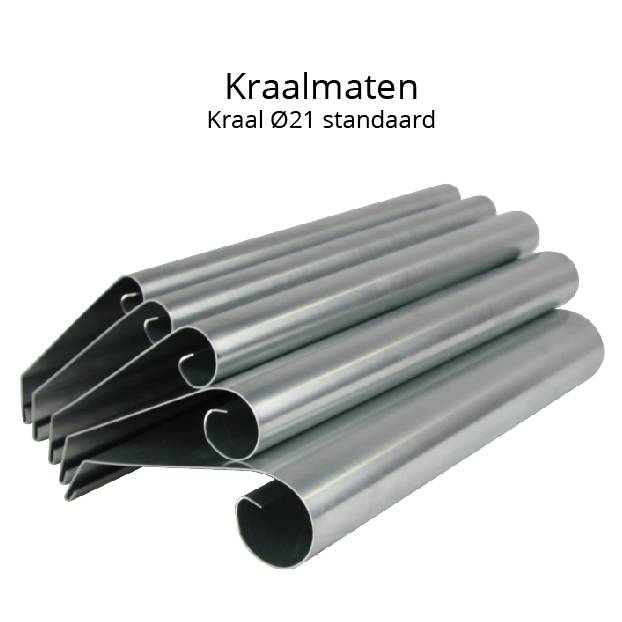 Zinken Deklijst op maat met kraal 90 gr