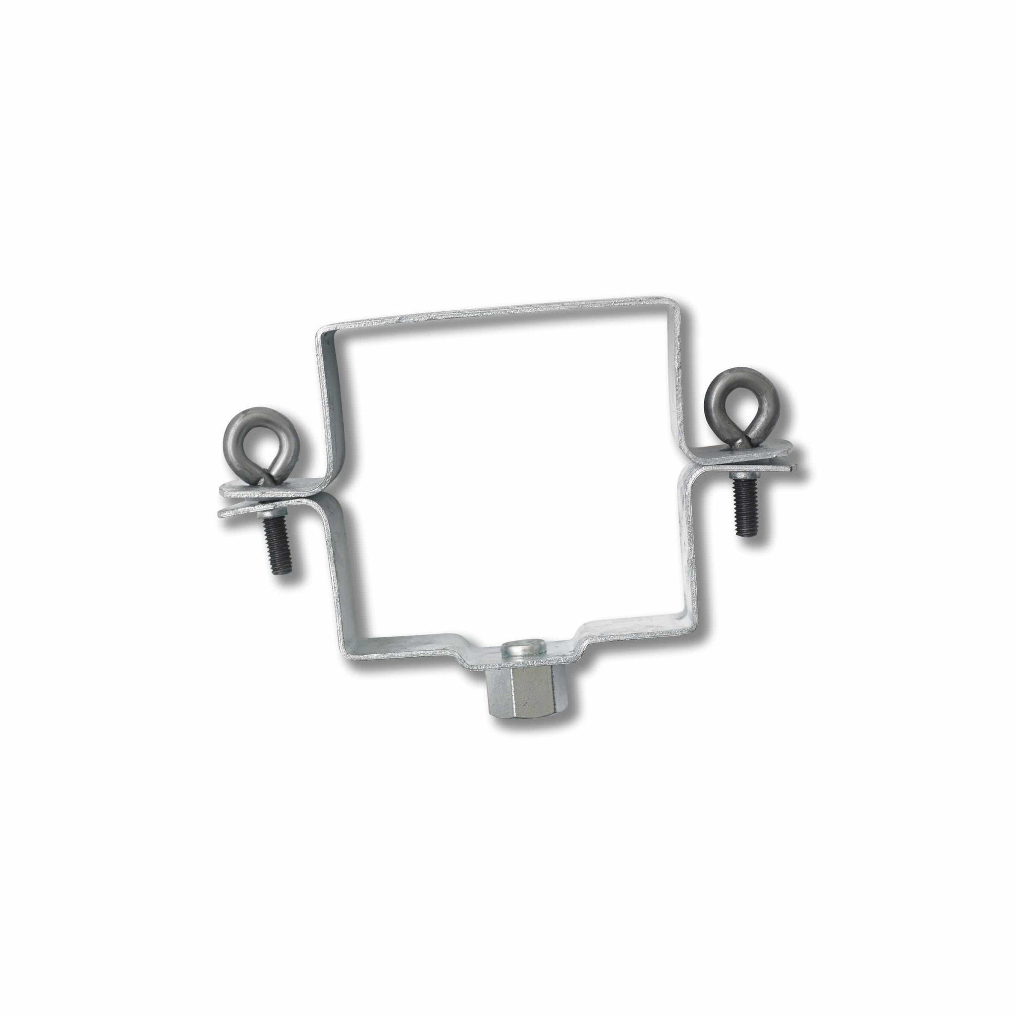 Vierkanten regenpijpbeugel gegalv. 80x80 mm. M10