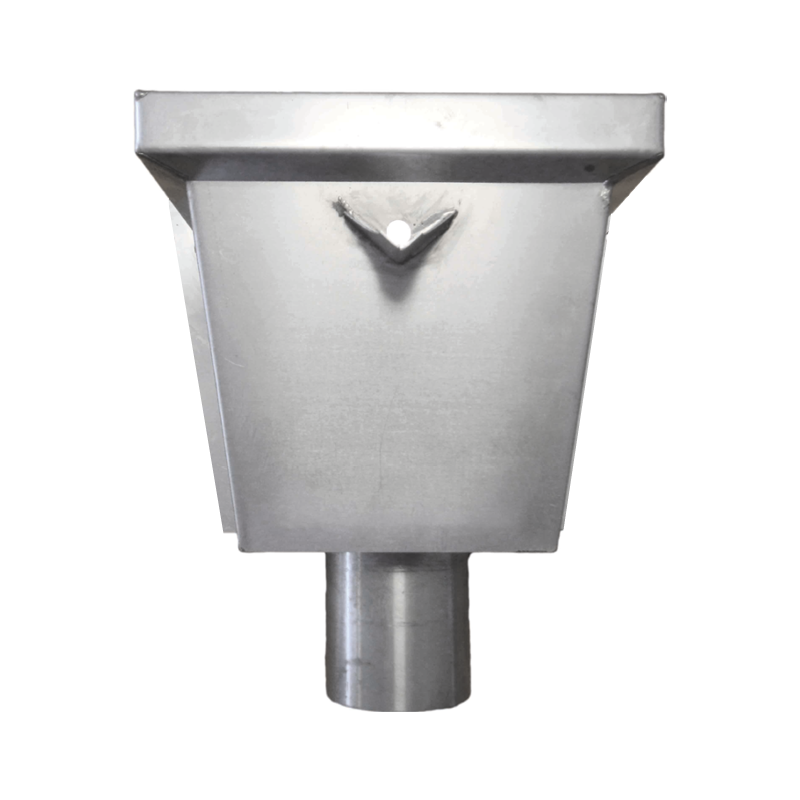 Nedzink Zinken vergaarbak 80 mm - model Junior (NedZink, voor plat dak zijuitloop)