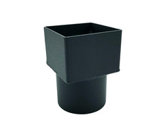 Kallos Verloop 80x80 naar rond 80 mm Ral-9005 | Kallos