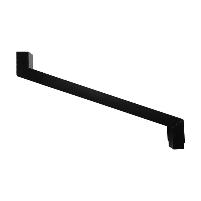 Kallos Aluminium sprongstuk 80x80 mm vierkant, set 2 bochten incl. spie, sprong max 101 cm - zwart RAL 9005 fijnstructuur (Kallos 2,0 mm)