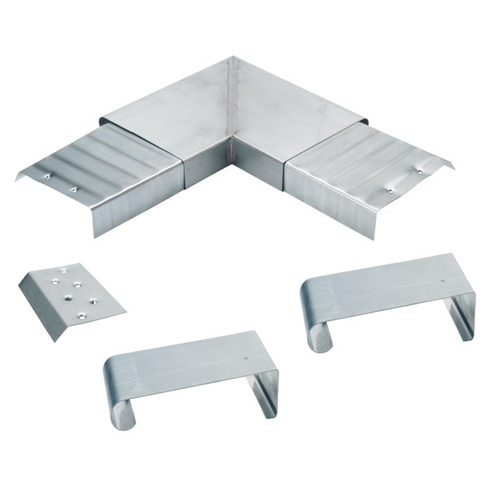 Rheinzink Zinken Quick-fix deklijst buitenhoekstuk 90 graden - complete set (Rheinzink)