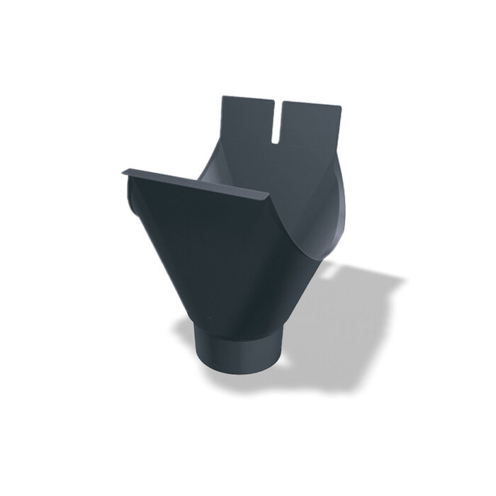 Prefa Aluminium trechteruitloop M280 80 mm P.10 zwart (Prefa)