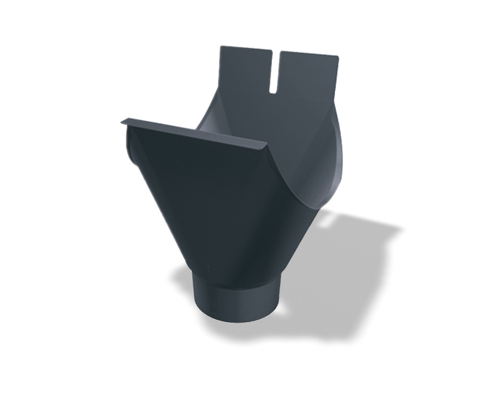 Prefa Trechteruitloop aluminium M280 80 mm P.10 zwart