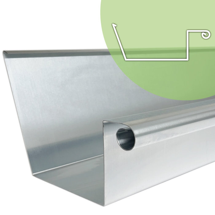 Rheinzink Zinken dakgoot voor houten bak op maat (Rheinzink titaanzink 0,8 mm)