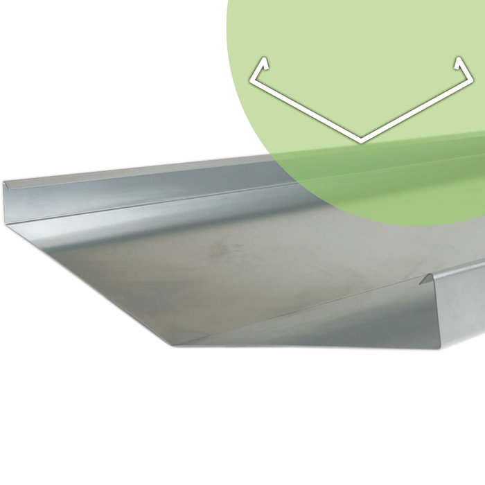 Rheinzink Zinken kilgoot op maat (Rheinzink titaanzink 0,8 mm)