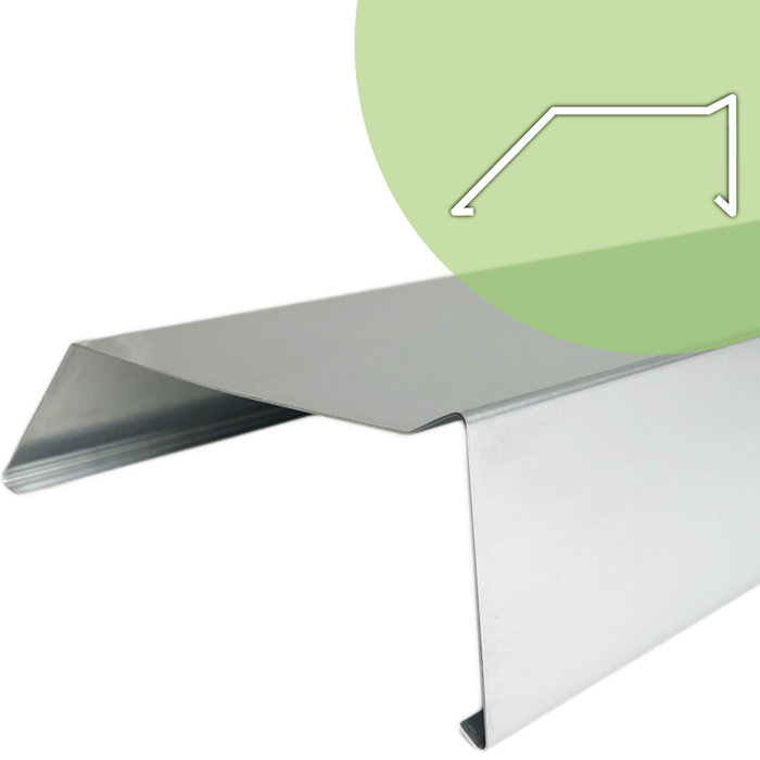 Rheinzink Zinken deklijst op maat vlak met neus (Rheinzink titaanzink 0,8 mm)