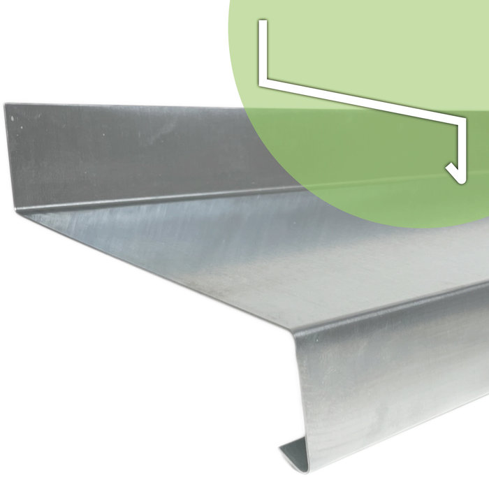 Rheinzink Zinken waterslag op maat (Rheinzink titaanzink 0,8 mm)