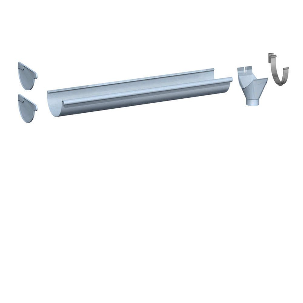 Rheinzink Complete zinken dakgoot set M333 - Rheinzink, zonder solderen, keuze 3 t/m 15 meter