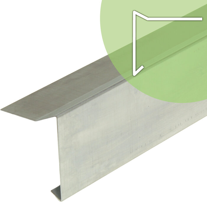 Zinken daktrim op maat - deklijst (Rheinzink titaanzink 0,8 mm)