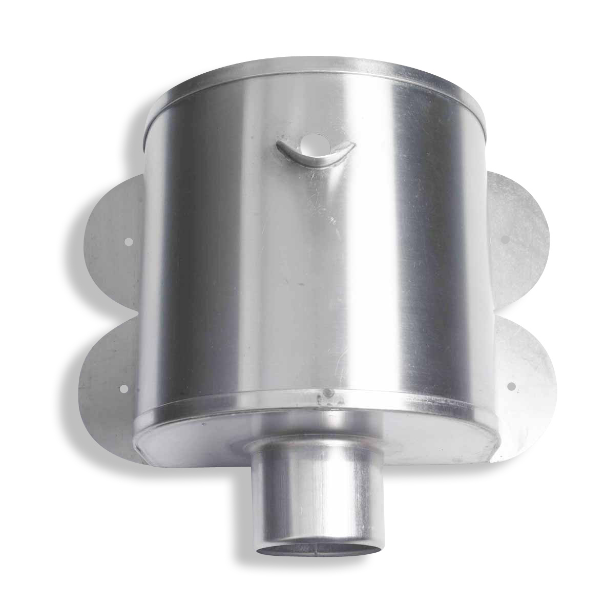 Zinken vergaarbak 80 mm rond model Amsterdam