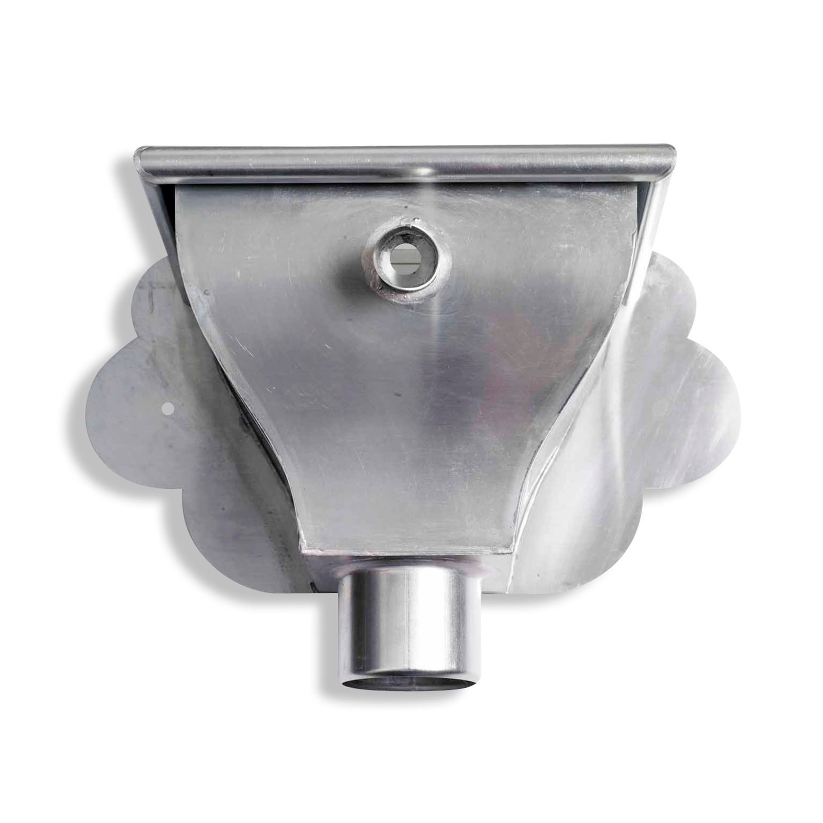 Zinken vergaarbak 100 mm rond model Oud Hollands