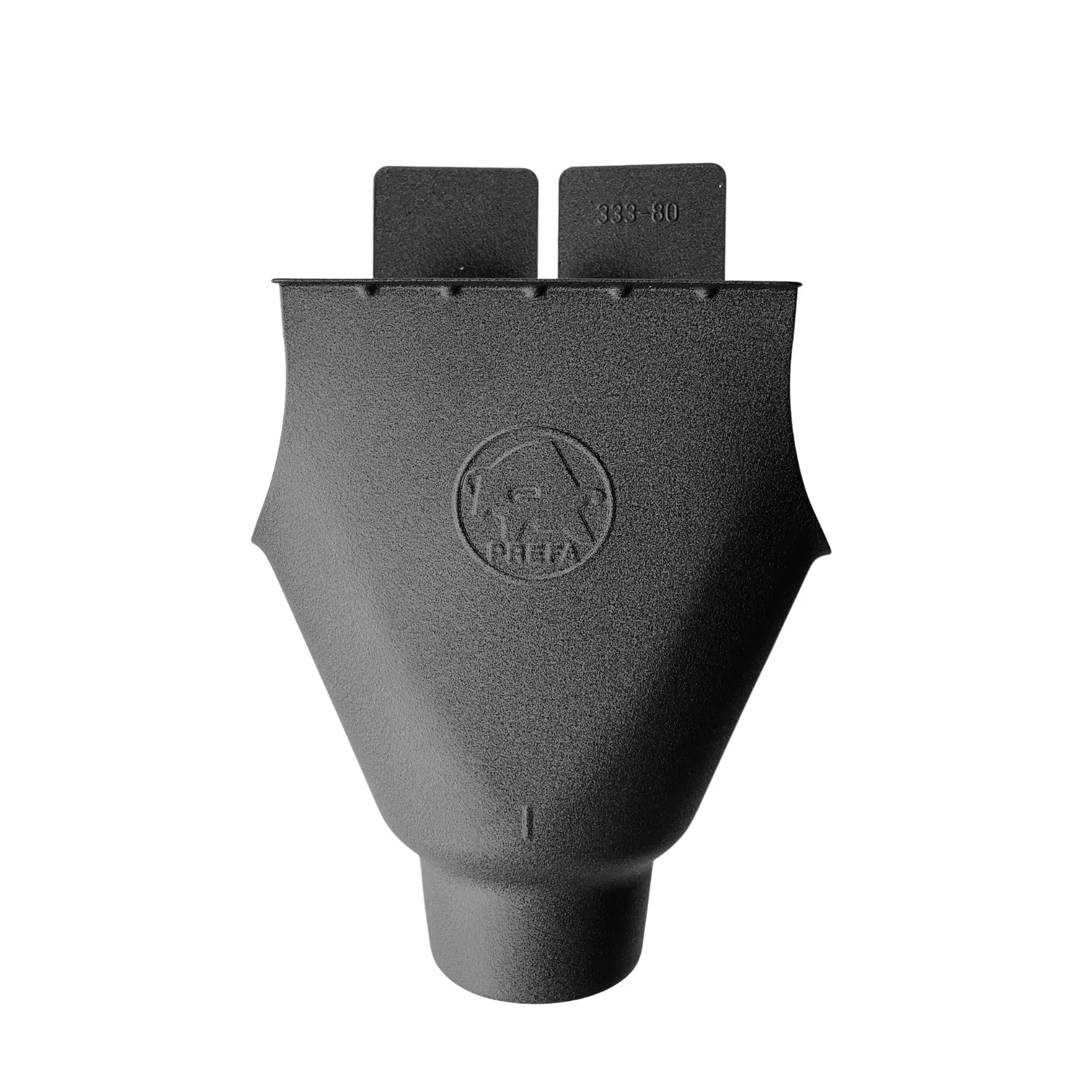 Prefa Trechteruitloop M400 100 mm - P.10 zwart