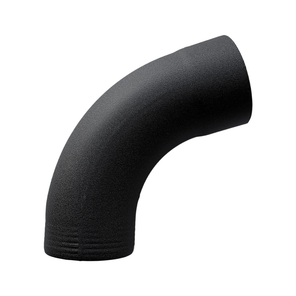 Prefa Bocht 72gr 100 mm - P.10 zwart