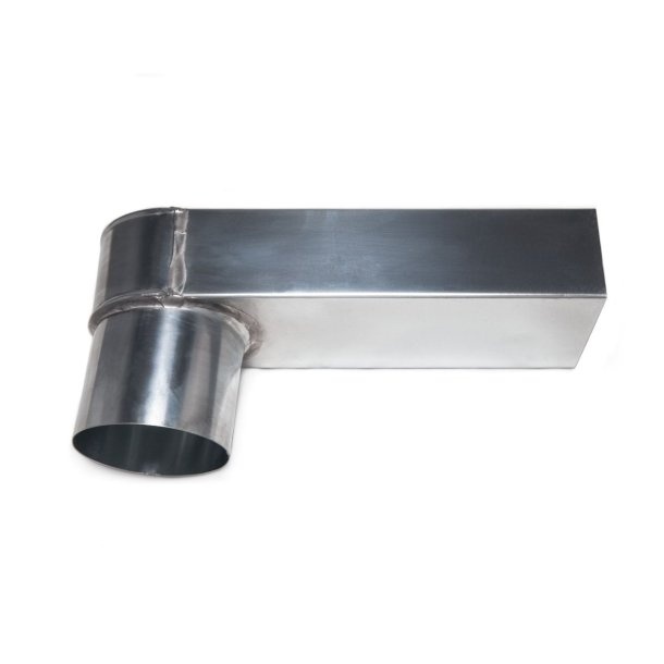 Nedzink Zinken stadsuitloop 60x100 naar passend in 100 mm rond - lengte 333 mm (NedZink)