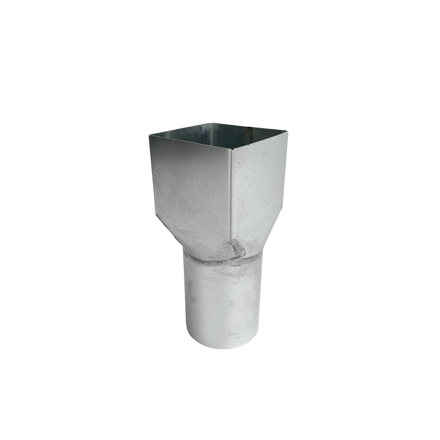 Nedzink Zinken regenpijp verloopstuk vierkant 80x80 mm naar rond 80 mm (NedZink)