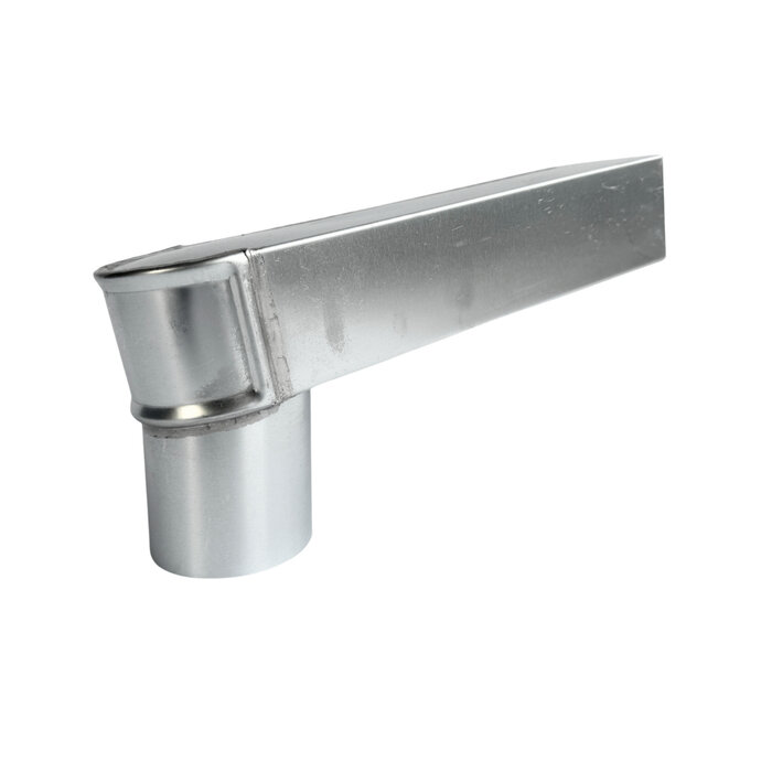Nedzink Zinken stadsuitloop 60x100 mm naar passend in 80 mm - lengte 333 mm (NedZink)