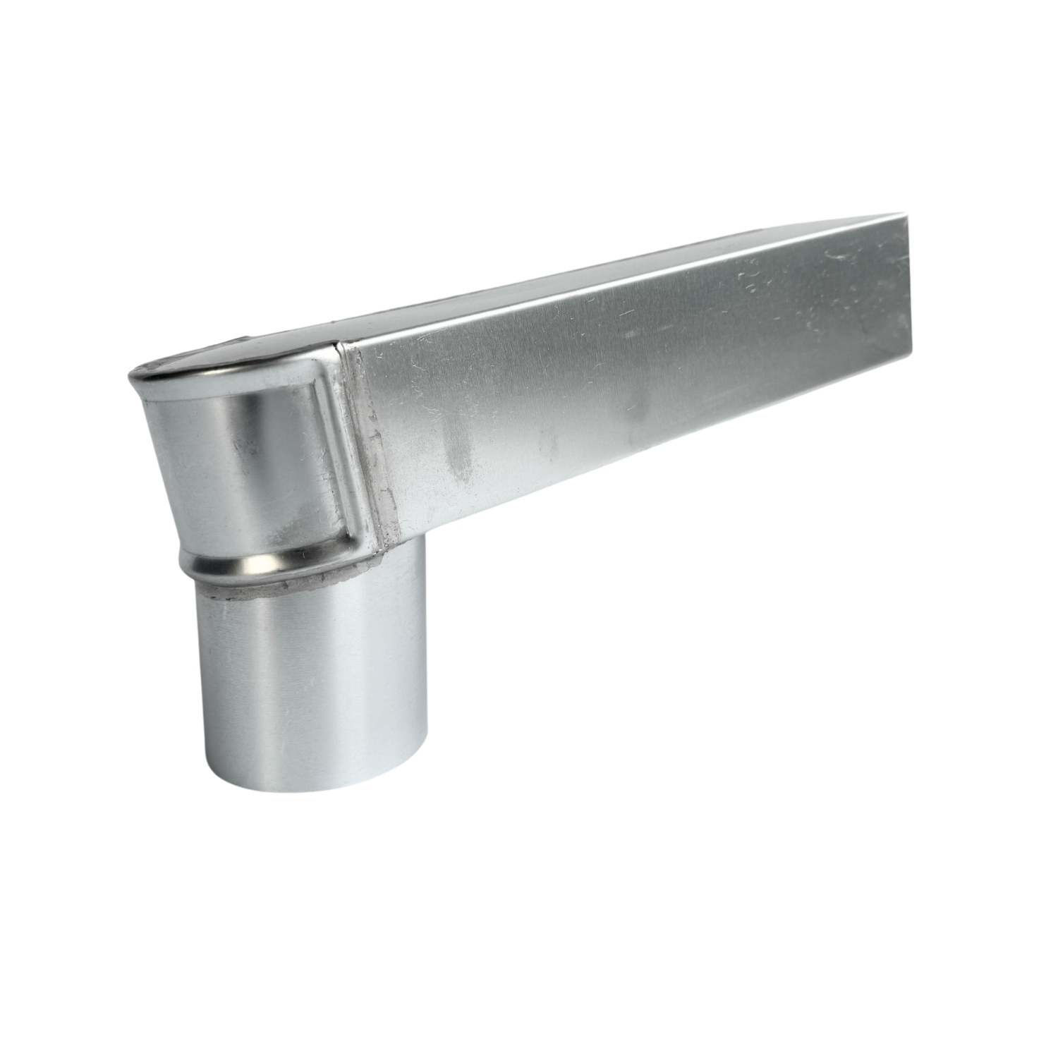 Nedzink Stadsuitloop 60x100 naar passend in 80 mm. zink. lengte 333mm