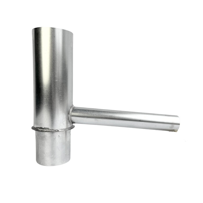 Nedzink Zinken regenton vulautomaat 80 mm rond - met inwendige ring en overloopfunctie (NedZink)