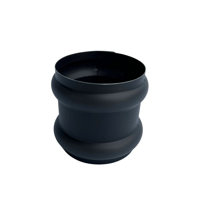 Nedzink Zinken dubbele overschuifwrong 80 mm rond zwart Noir (NedZink)
