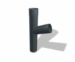 Prefa T-stuk 80 mm zijaansluiting P.10 antraciet | Prefa