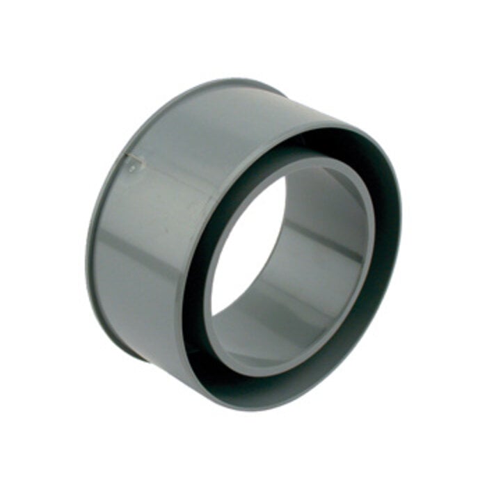 PVC inzet verloopstuk 80-100 mm - grijs RAL 7037