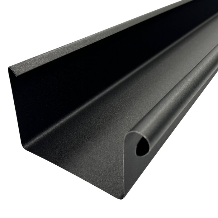 Prefa Aluminium dakgoot P.10 zwart - bakgoot B333 - 3 meter (Prefa P.10, 0,7 mm)