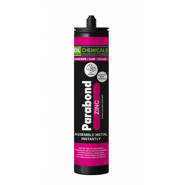 Parabond Zinc zinklijm grijs - patroon 290 ml, voor zinken dakgoten en toebehoren