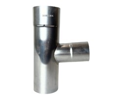 Rheinzink T-stuk 80 naar 60 mm 85/90 graden | Rheinzink