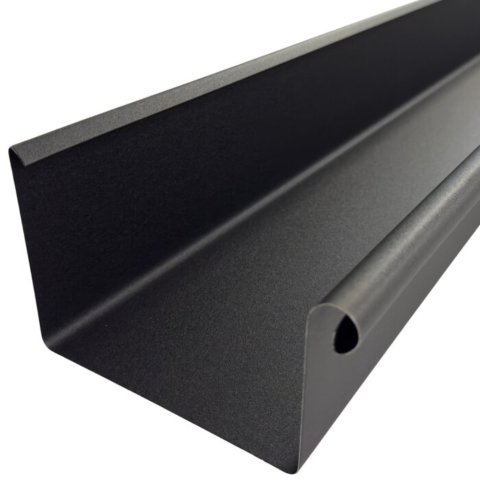 Prefa Aluminium dakgoot P.10 zwart - bakgoot B400 - 3 meter (Prefa P.10, 0,7 mm)
