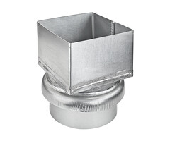 Grömo Verloop 80x80 naar 100 mm rond