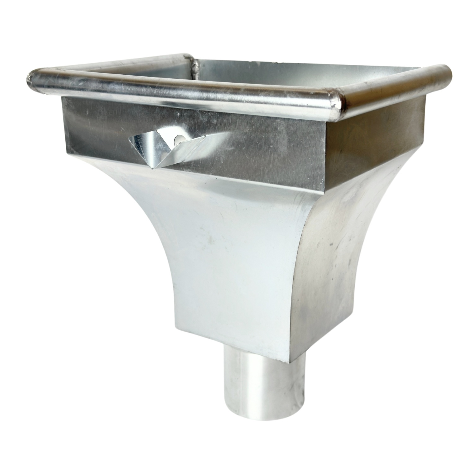 Zinken vergaarbak 100 mm rond model KS