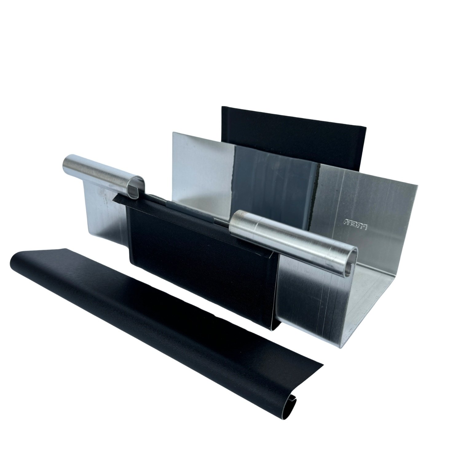 Prefa Aluminium expansiestuk met kraal en kap voor bakgoot B400 P.10 zwart (Prefa)