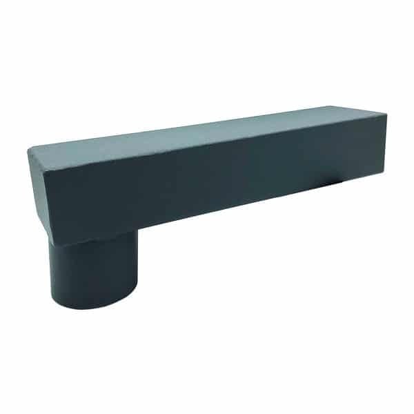 Prefa Aluminium stadsuitloop P.10 antraciet - 60x100 mm naar 80 mm (Prefa)