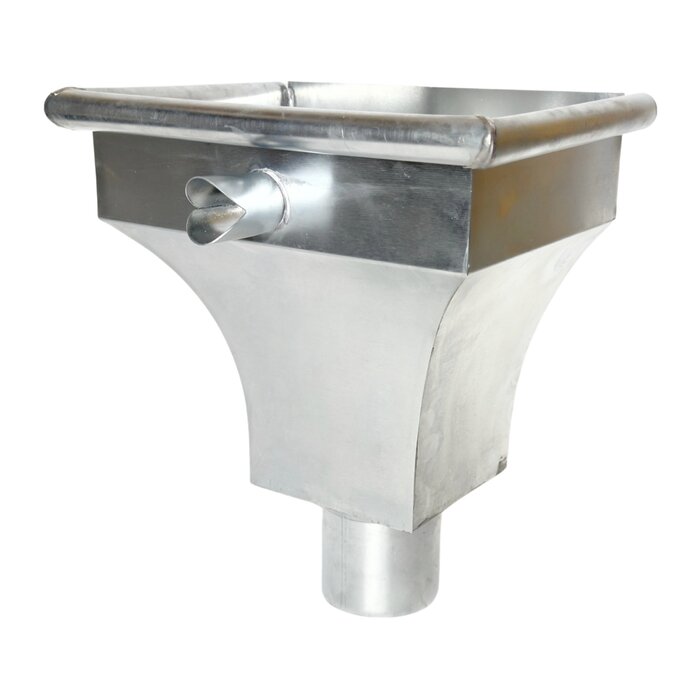 Nedzink Zinken vergaarbak 80 mm rond - model KS (NedZink, klassiek rond model)