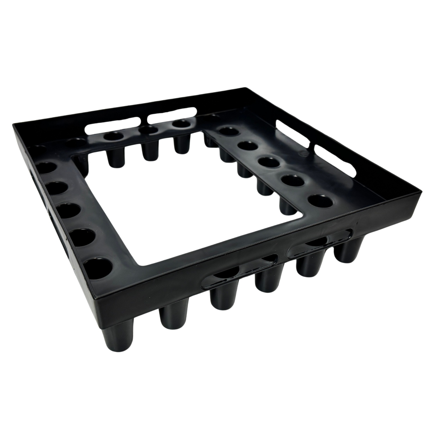 Bladvanger tegeldrager ABS zwart 300x300 mm - onderuitloop