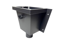 Nedzink Vergaarbak Vierkant 80 mm zwart Noir | NedZink
