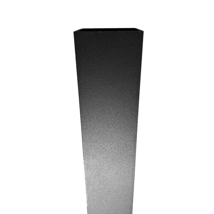 Kallos Aluminium regenpijp 80x80 mm vierkant zwart Ral-9005 fijnstructuur - 3 meter (Kallos 2,0 mm)