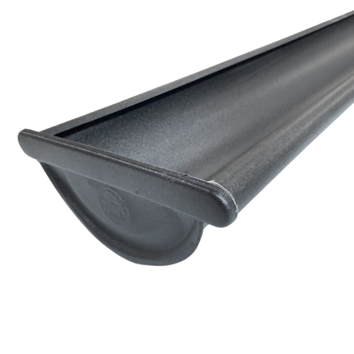 Prefa Aluminium dakgoot P.10 zwart - mastgoot M280 - 3 meter met kopschot links (Prefa)