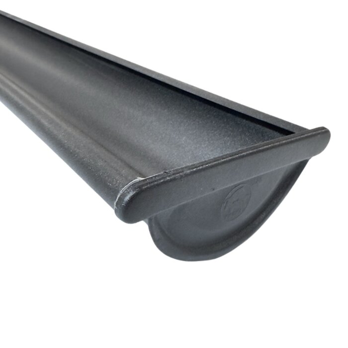 Prefa Aluminium dakgoot P.10 zwart - mastgoot M280 - 3 meter met kopschot rechts (Prefa)