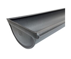 Prefa Dakgoot M400 P.10 zwart + kopschot links | Prefa