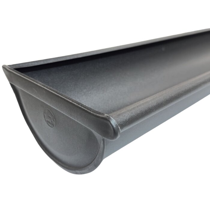 Prefa Aluminium dakgoot P.10 zwart - mastgoot M400 - 3 meter met kopschot links