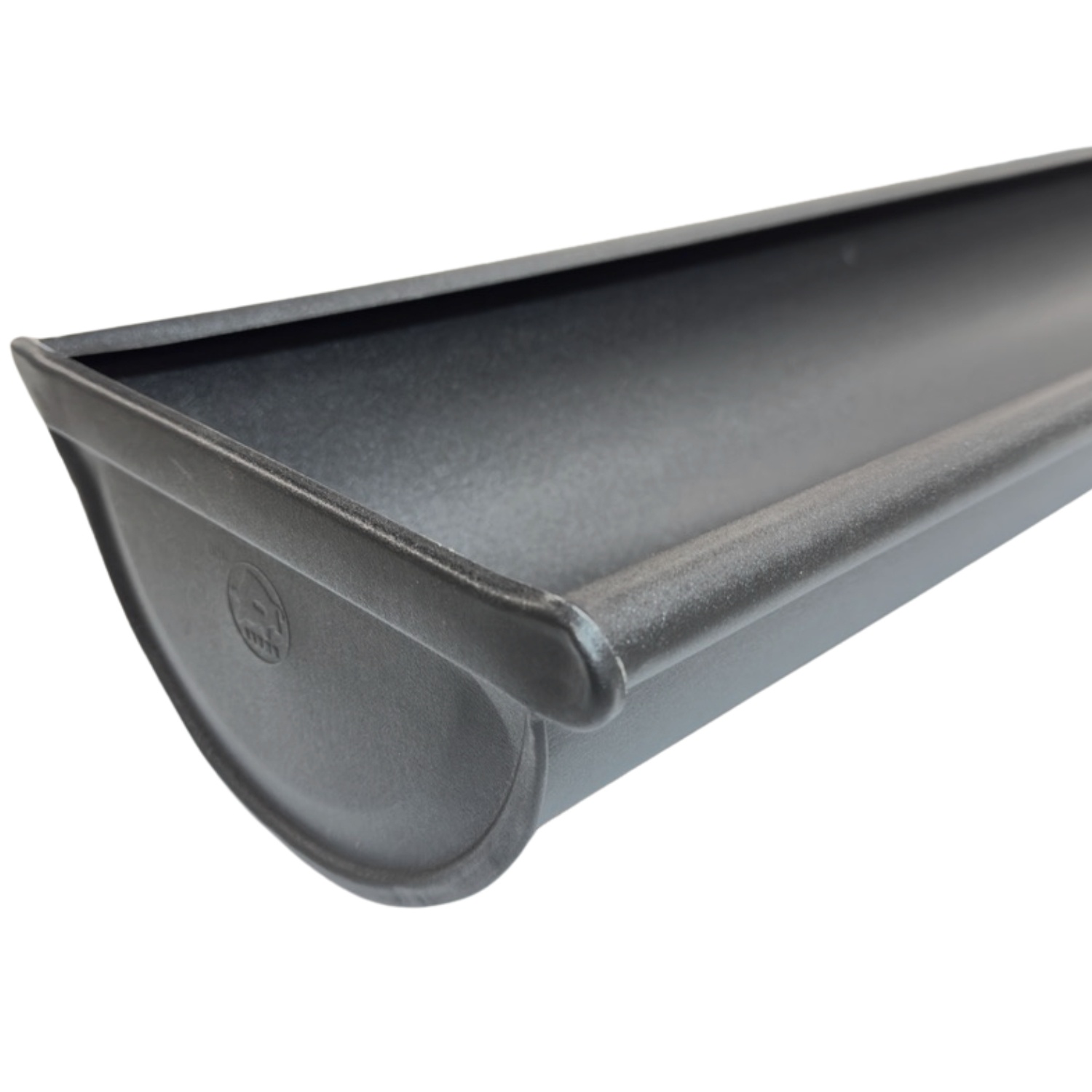 Prefa Aluminium dakgoot P.10 zwart - mastgoot M400 - 3 meter met kopschot links
