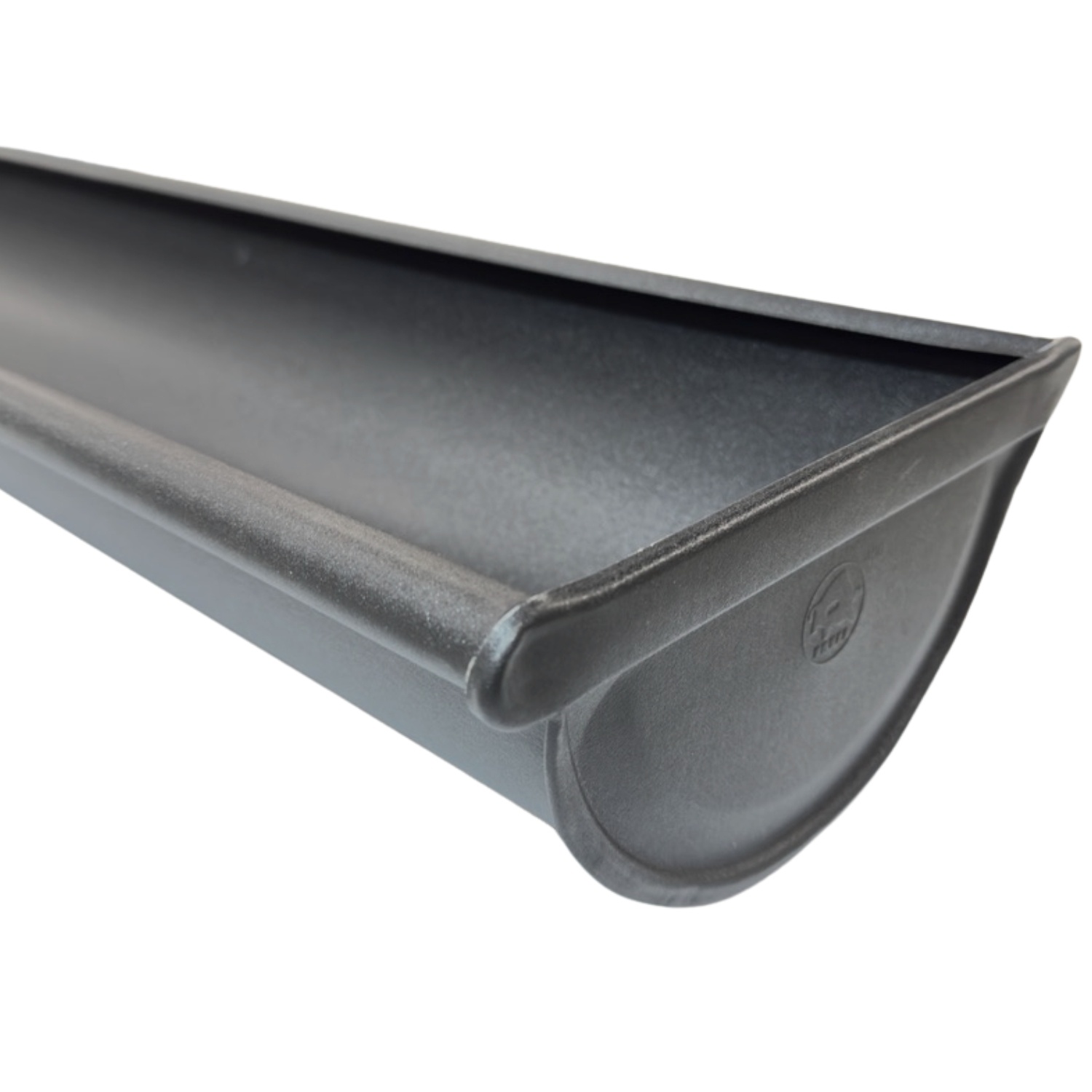 Prefa Aluminium dakgoot P.10 zwart - mastgoot M400 - 3 meter met kopschot rechts (Prefa)