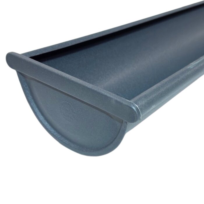 Prefa Aluminium dakgoot P.10 antraciet - mastgoot M333 - 3 meter met kopschot links (Prefa)