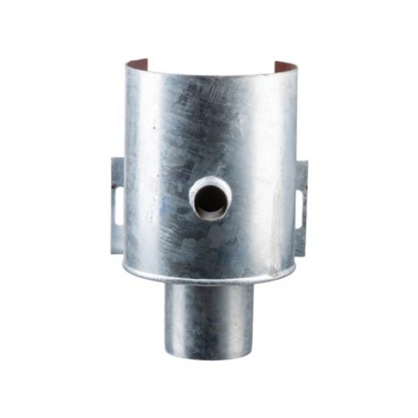 LORO-X Stalen regenpijp vergaarbak (ondereind) 80mm (zonder deksel) - Loromeij