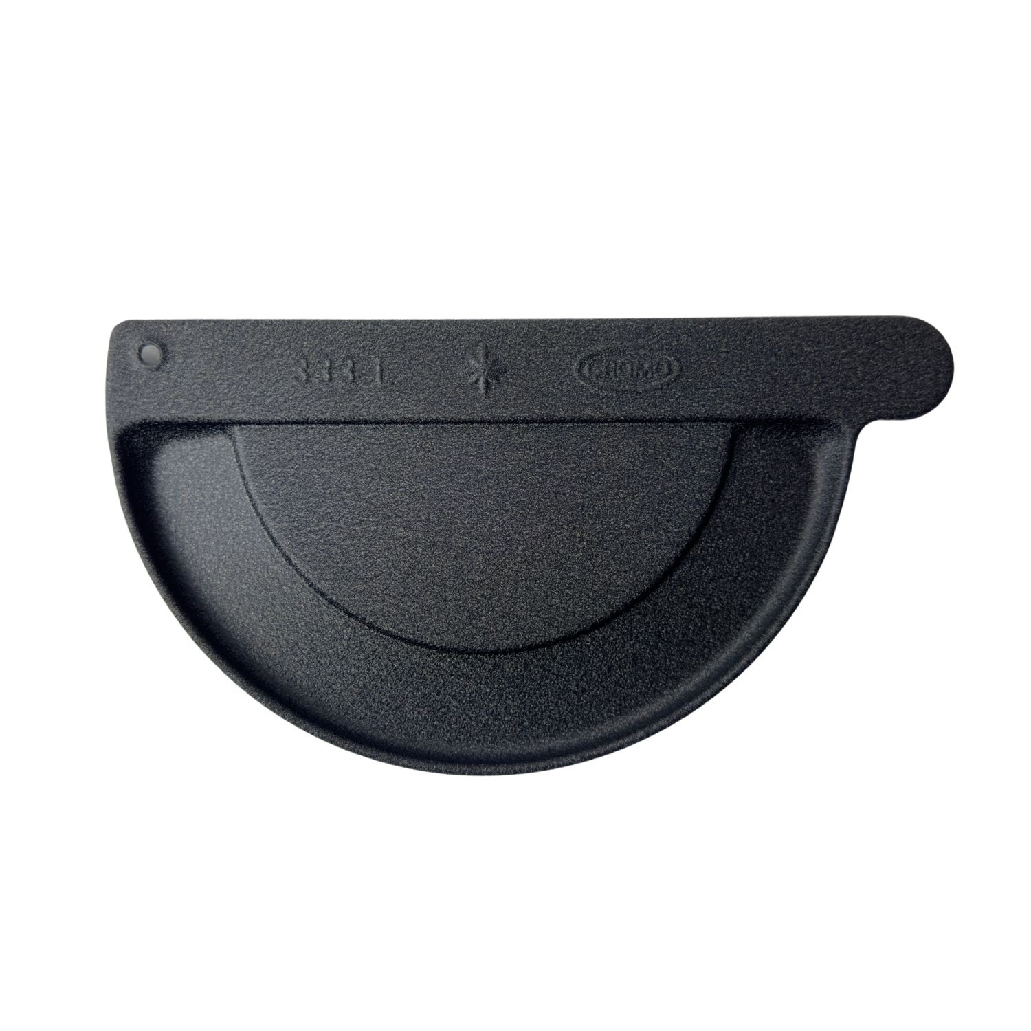 Kopschot aluminium M333 links - P.10 Zwart t.b.v. lijmen GROMO