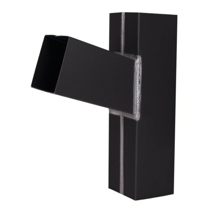 Nedzink Zinken T-stuk 80x80 mm vierkant 72 graden zwart Noir (NedZink)