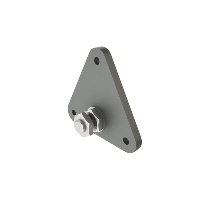 Prefa Aluminium montageplaat met M10 draad t.b.v. beugel - patinagrijs zinklook (Prefa)