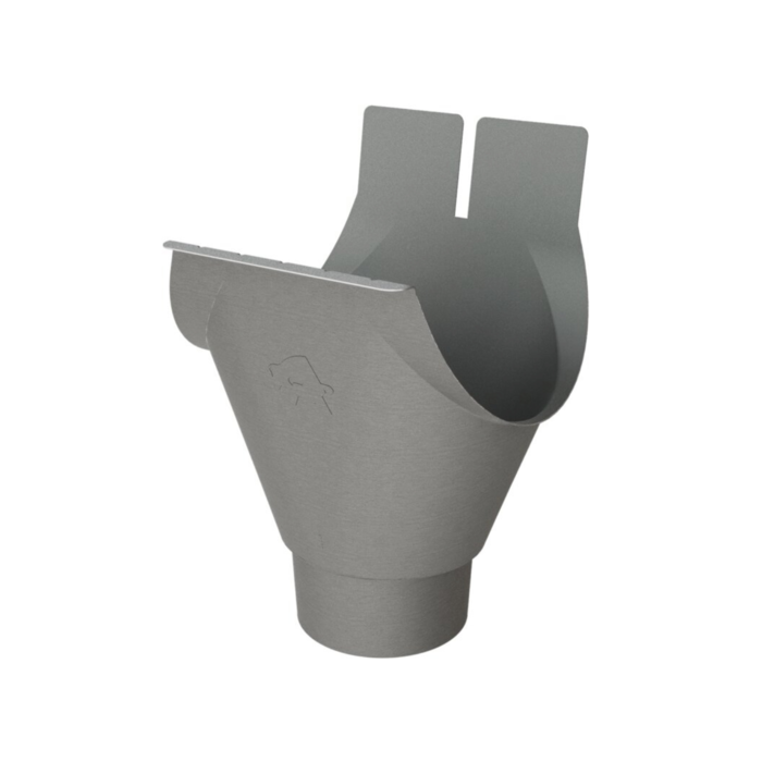 Prefa Aluminium trechteruitloop M333 100 mm - patinagrijs zinklook (Prefa)